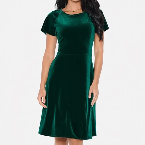 Dresses | Womens Mommy And Me Velour Fit And Flare Dress | Poshmark